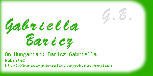 gabriella baricz business card